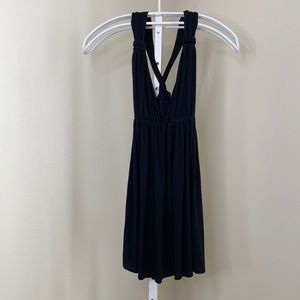 BLACK SLEEVELESS MINI DRESS